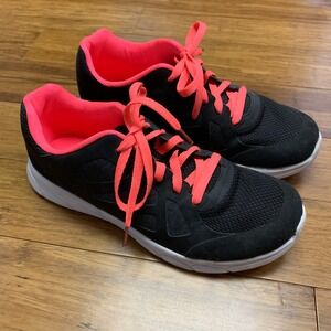 Danskin Now Womens Memory Foam Running Sneakers Black Neon Pink Size 10
